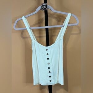 POL Ivory Button-Down Tank Top